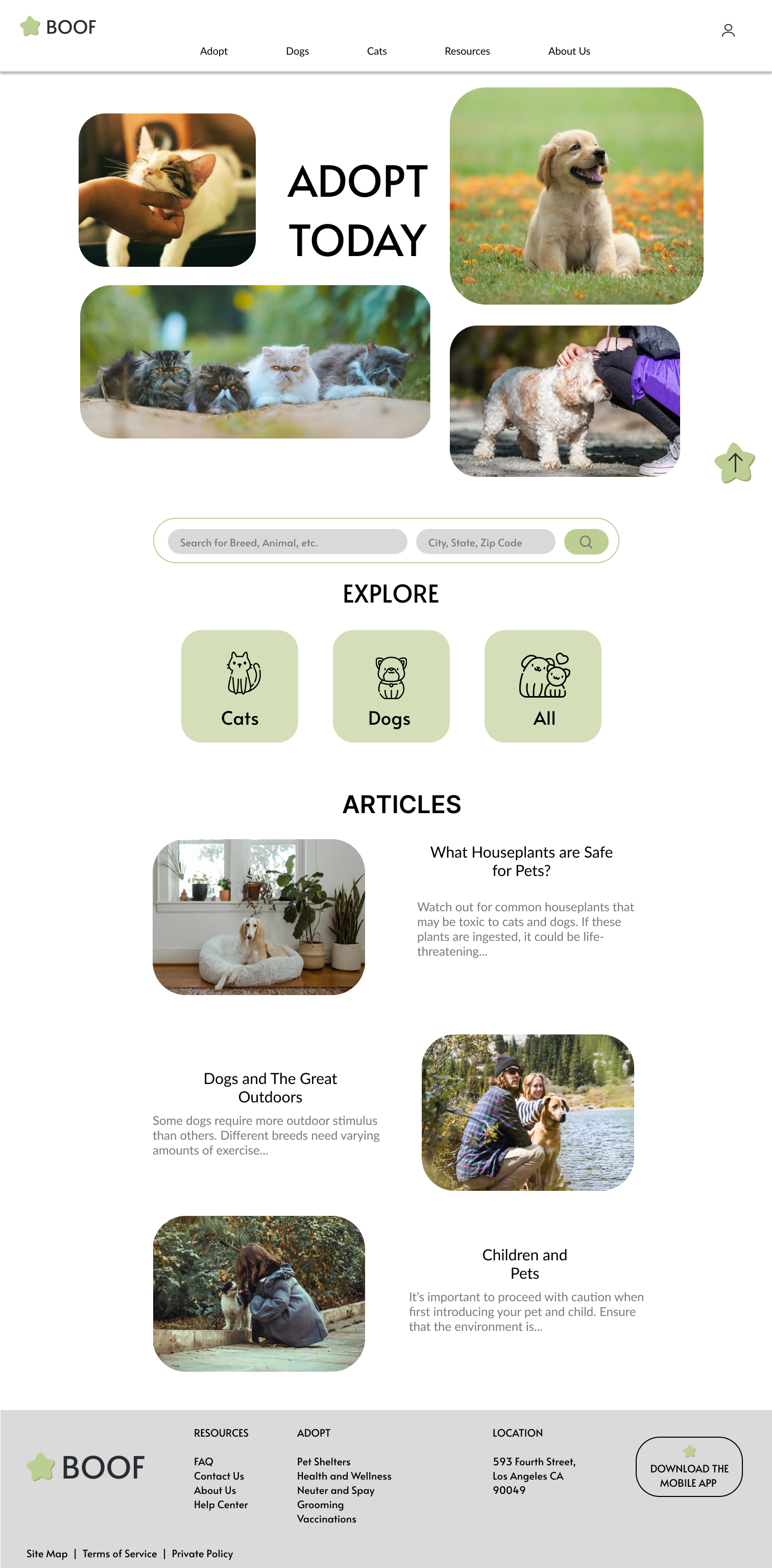 homepage desktop final design
