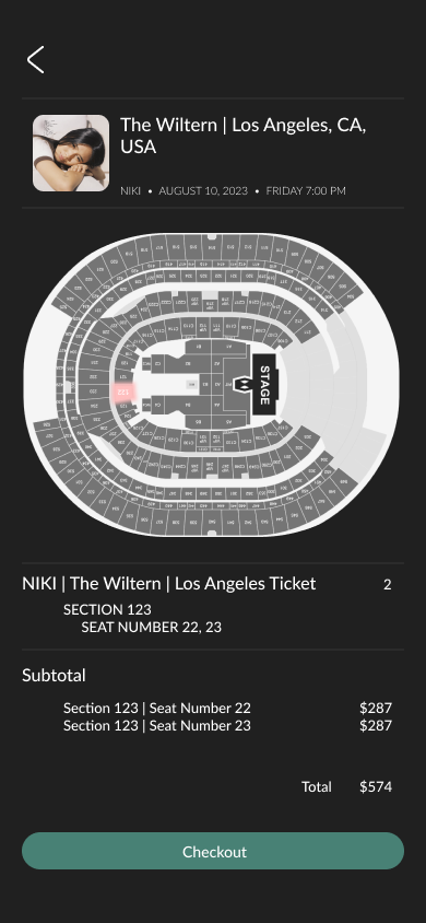cart page mobile mockup