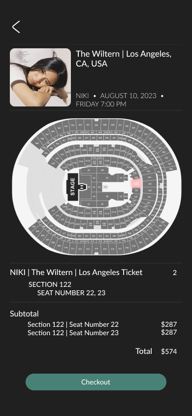 cart page mobile mockup