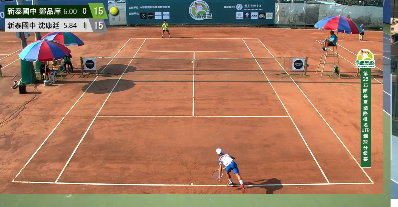  🎾🎾Highlight 🎾第28屆隊長盃國際排名UTR網球分級賽 轉播版 14男子單打決賽: 鄭品庠 6 新泰國中 VS 沈康廷.5.84 新泰國中 : 1:4,1:4