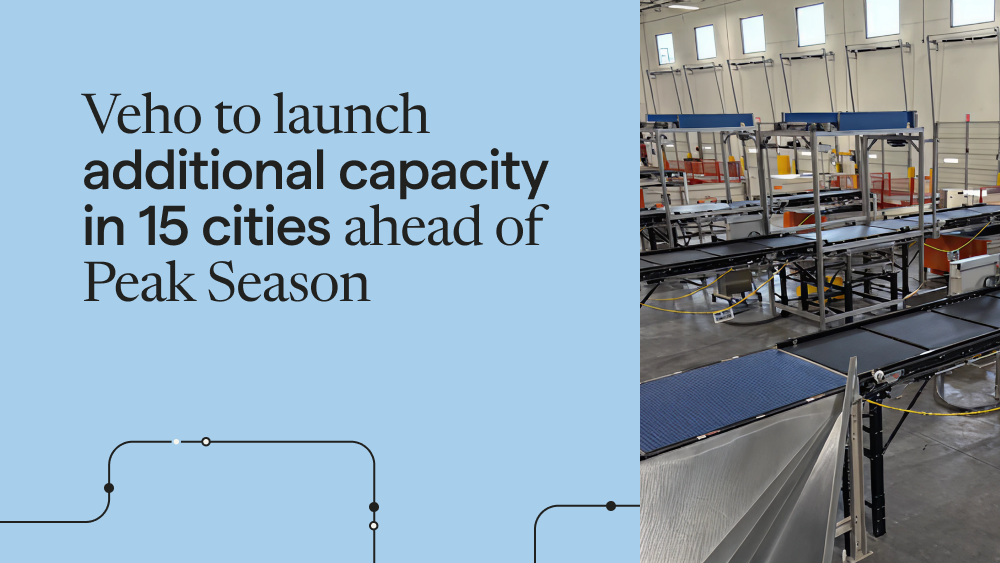E-Commerce Delivery Platform Veho Announces Increased Capacity in 15 Markets Ahead of Peak Shopping Season