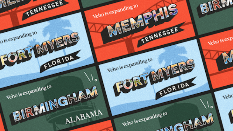 Veho Now Live in Memphis, Birmingham, and Fort Myers