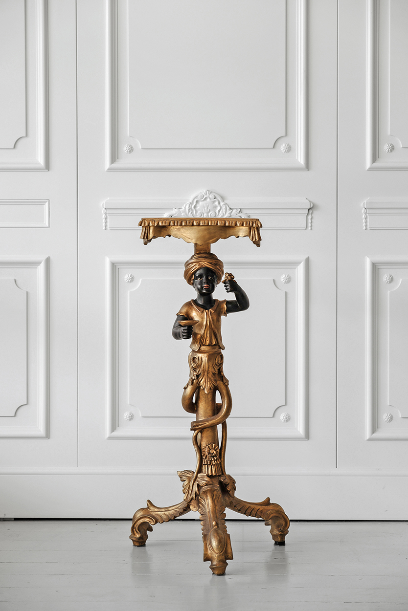 Venetian Gilded Figure Pedestal