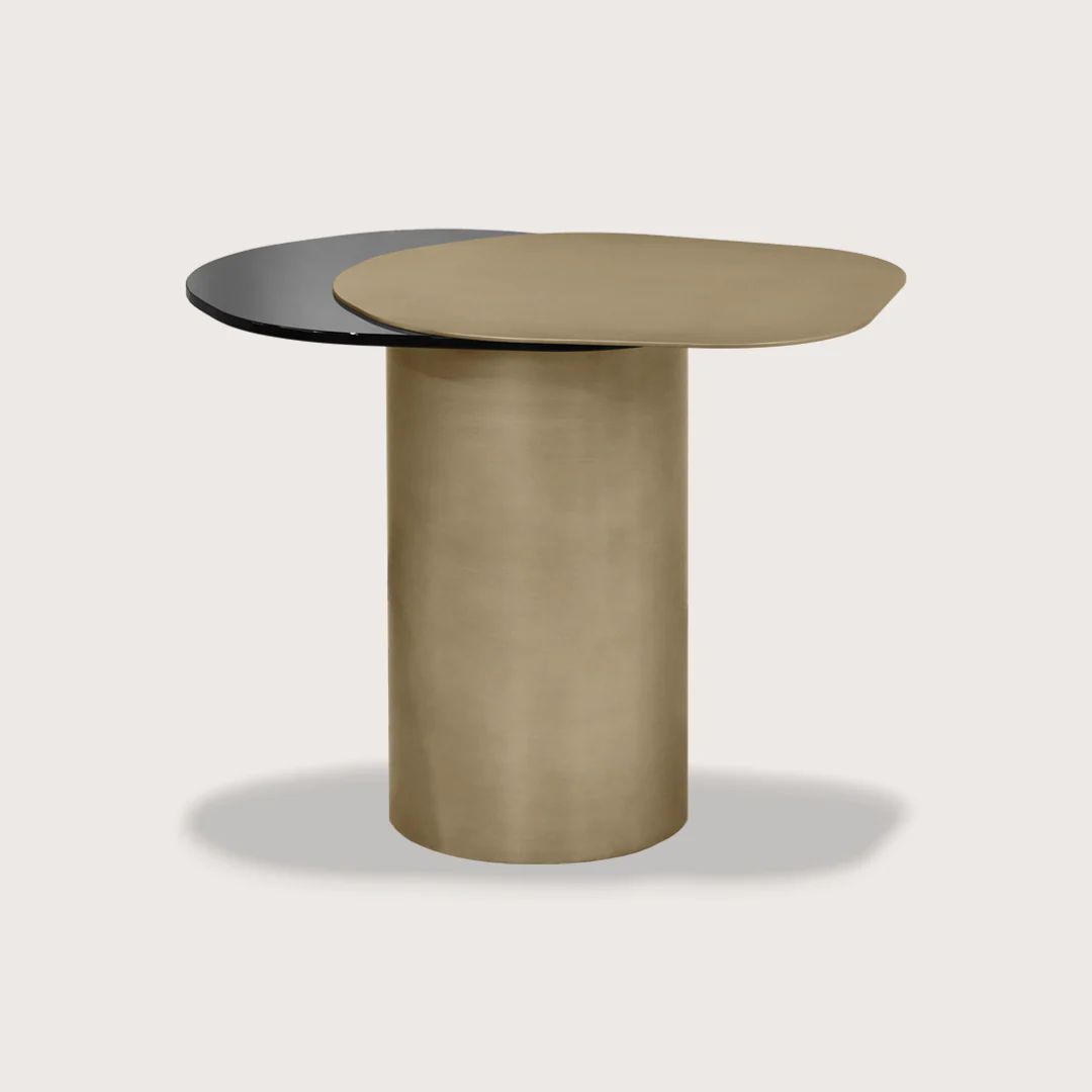 Glass & Brass Side Table