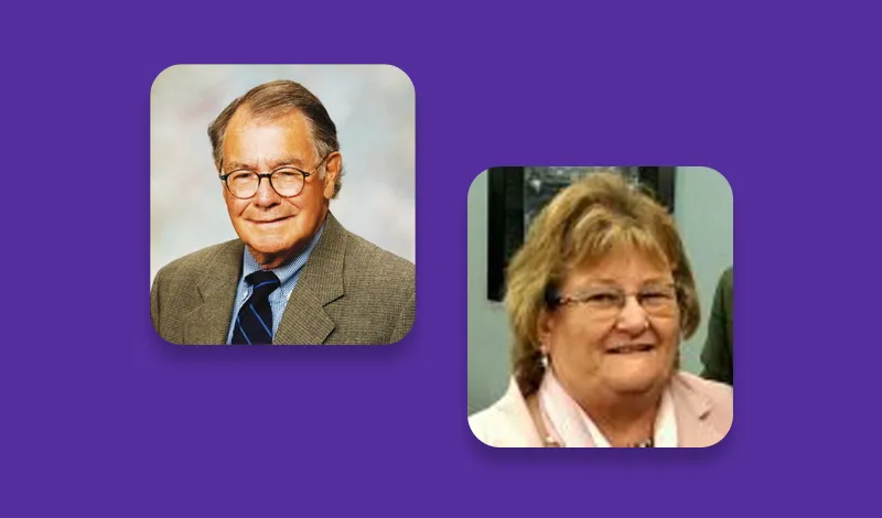 Dr Gunner B. Stickler and Wendy Hughes, Founder of Stickler Syndrome UK