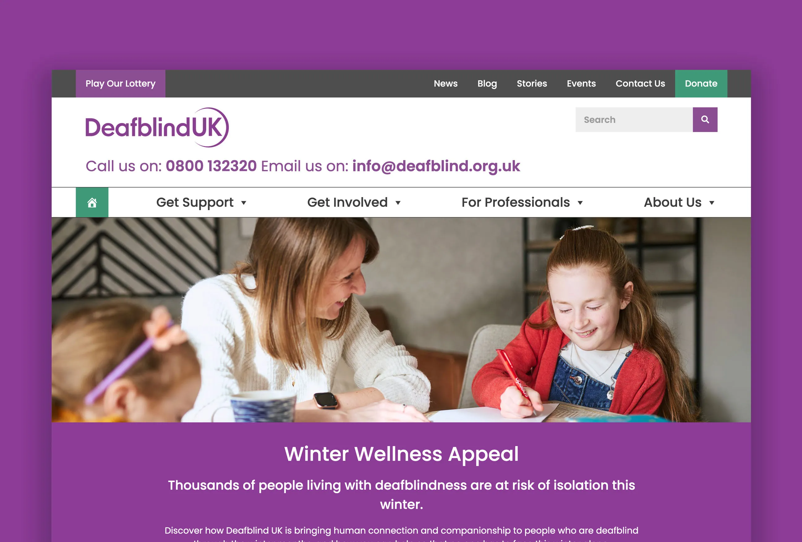 Deafblind UK website homepage