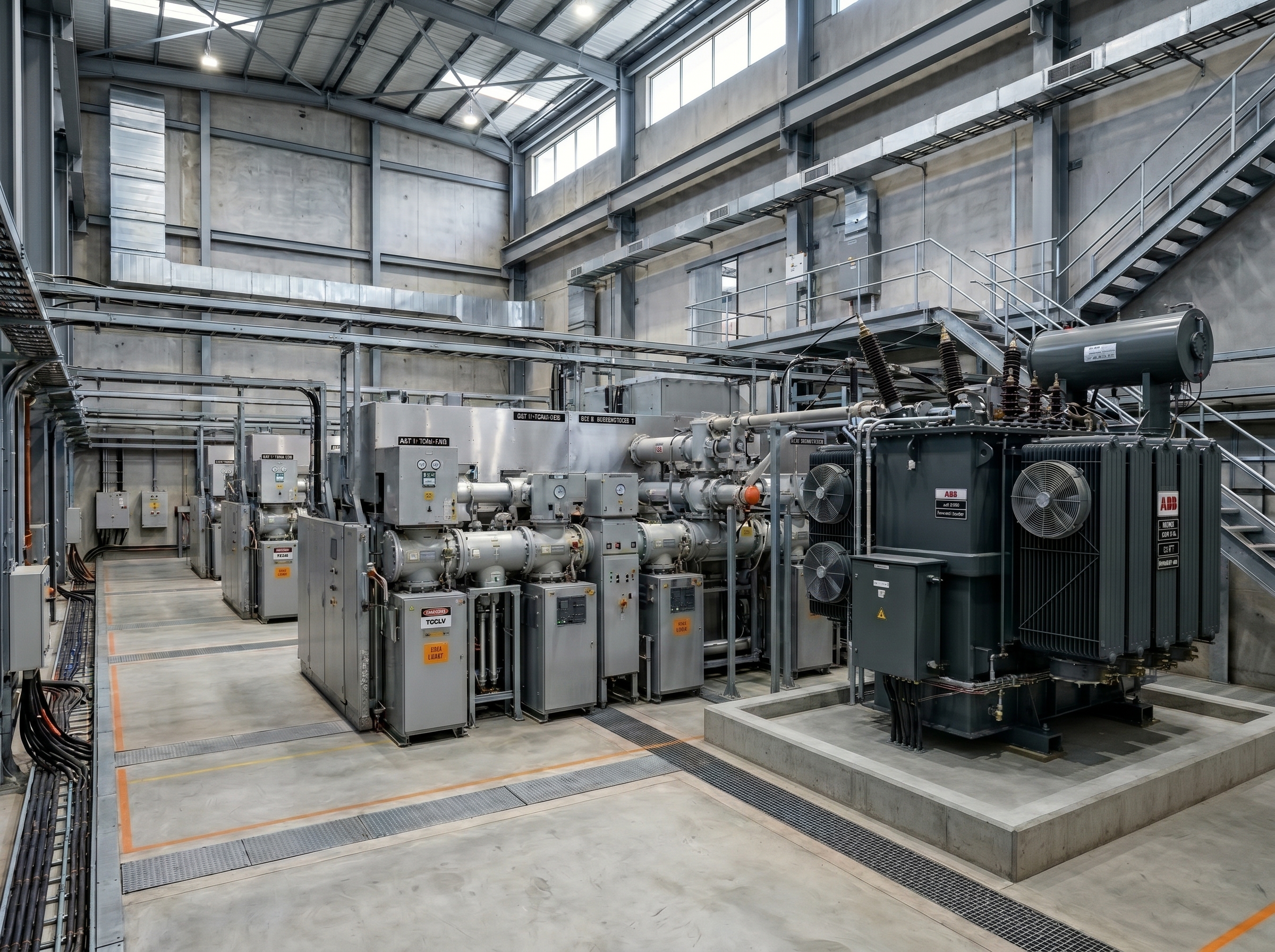 Hoogspanning 33kV voor aansluiting heatplant