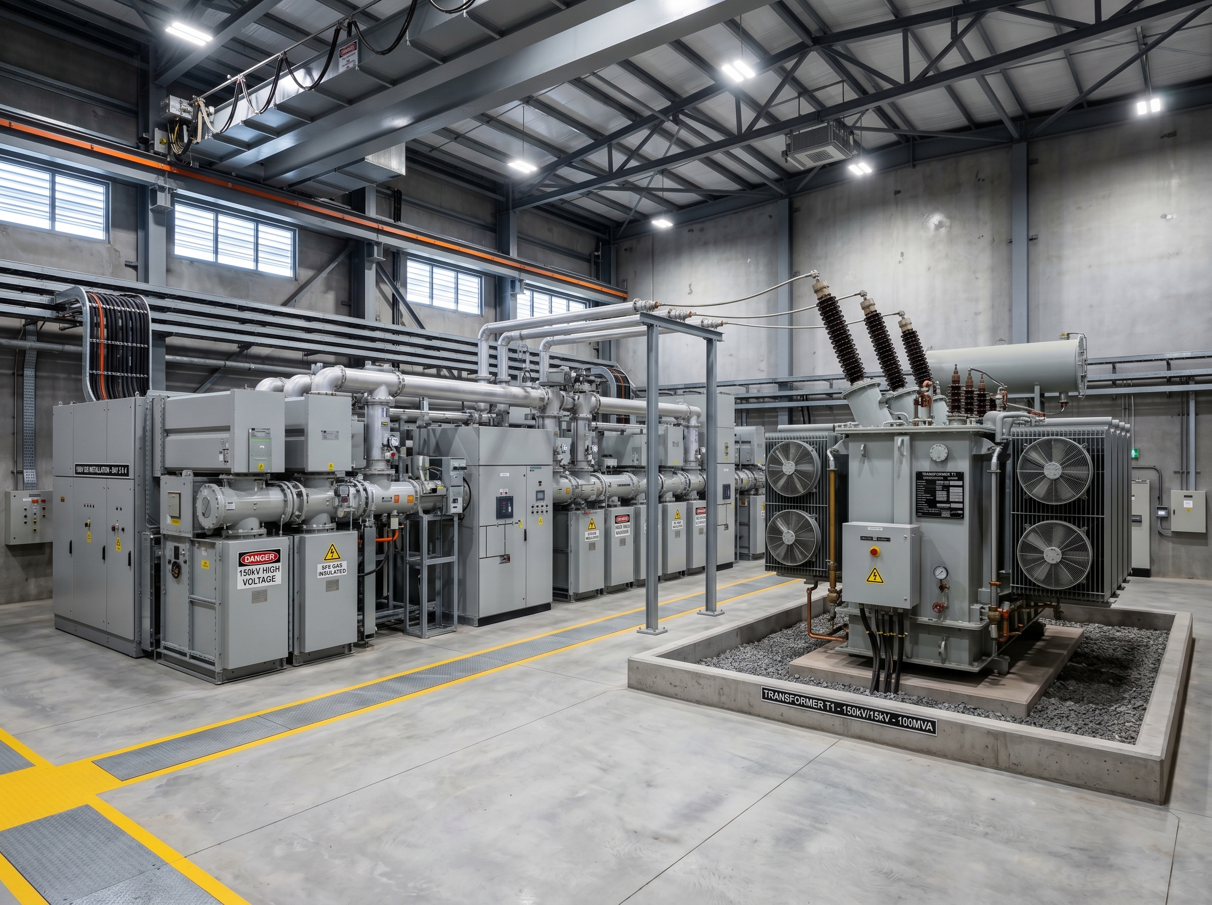 Schetsontwerp hoogspanning 36kV aansluiting