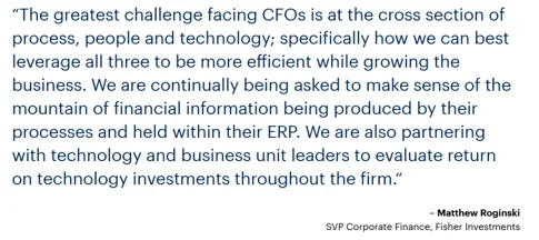 Matthew Roginski, SVP Corporate Finance at Fisher Investments, on using integrated finance tools and ERP data to support finance decisions.