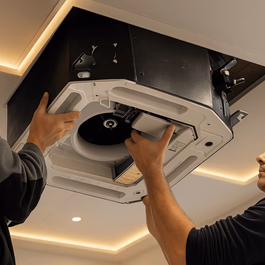 montezy raumluft montuja klimatyzator kasetonowy w lesnej rezydencji