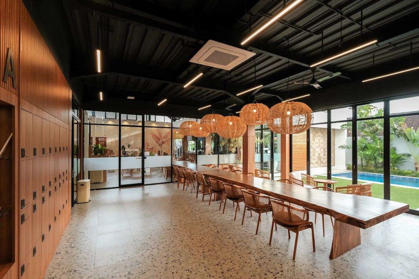BWork Coworking space in Canggu, Bali, with comfortable seating and an instagramable space
