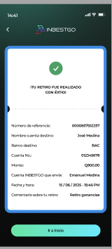 INBESTGO withdrawal flow