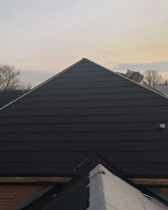 Tesla Solar Roof Installation Project - Completed Roof View