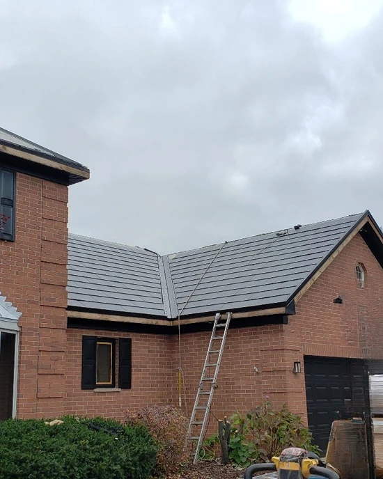 Tesla Solar Roof Installation Project - Side View