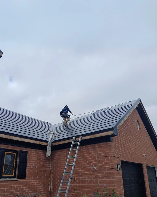 Tesla Solar Roof Installation Project - Final Stage
