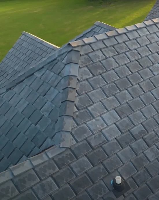 Brava Slate Roof Replacement Completed on Upper Roof Section