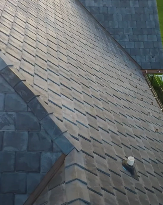 Fully Covered Slope with Brava Slate Roof Tiles