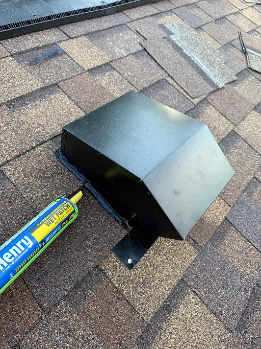 Roof Vent Installed on New Architectural Shingles