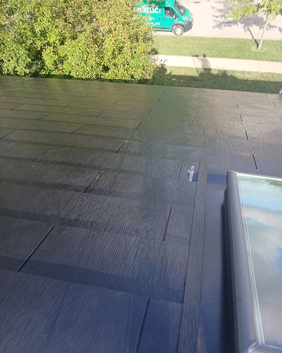 Tesla Solar Shingle Installation Detail in Phoenix, IL