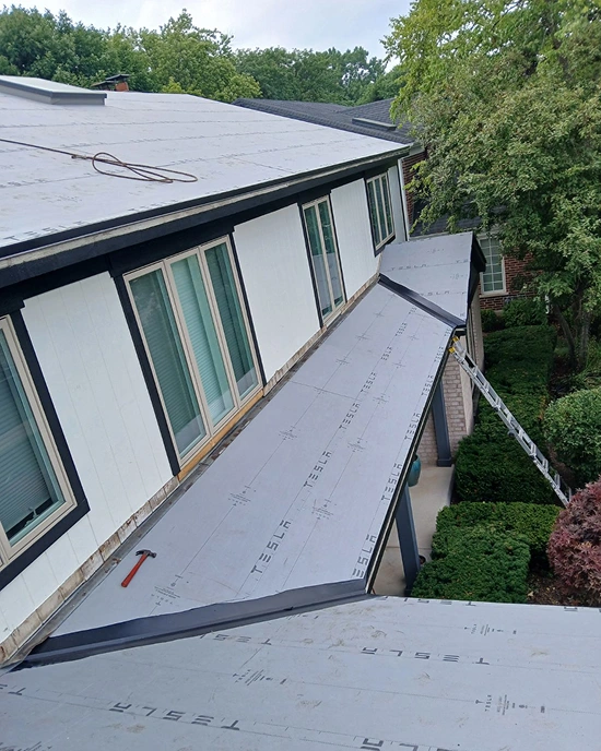 Tesla Solar Roof Underlayment Installation in Phoenix, IL
