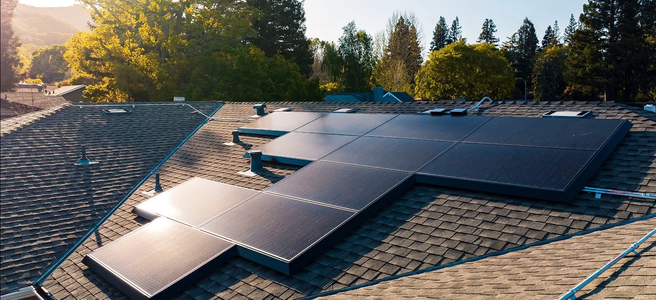 Black Tesla solar panels installed on a Chicagoland-area home.