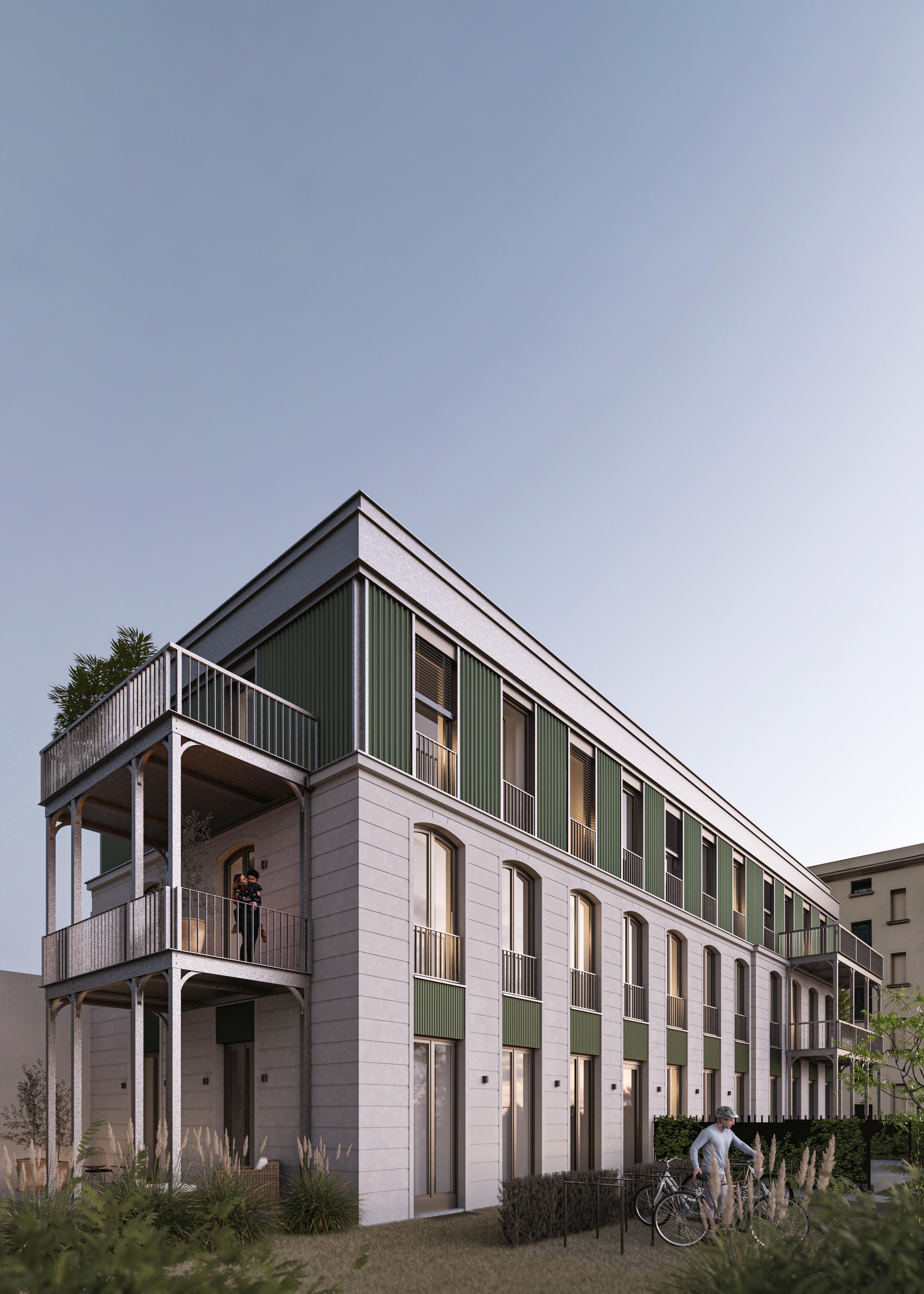 Exterior Visualisation of a multi family residential project in Leipzig, Germany