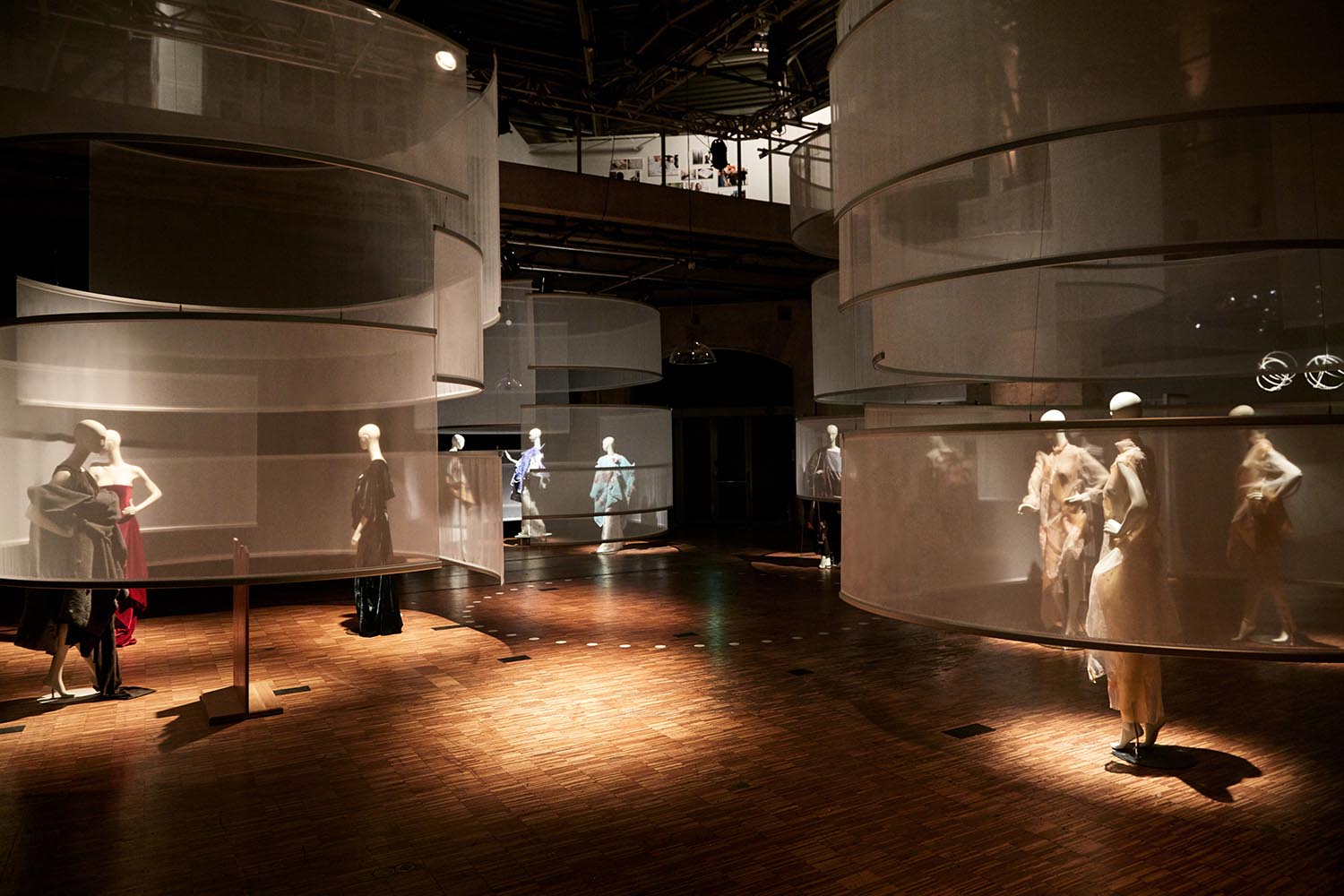 The central space of the Beyond Seeing Exhibition in Paris France.