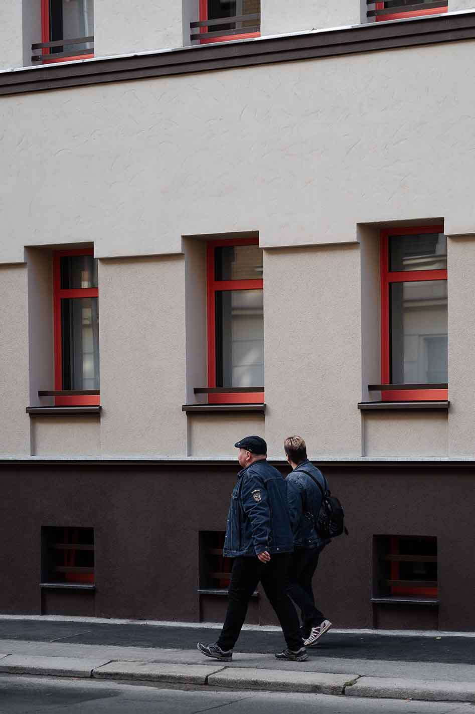 An exterior photograph of the facade of Naumburger 34 in Leipzig