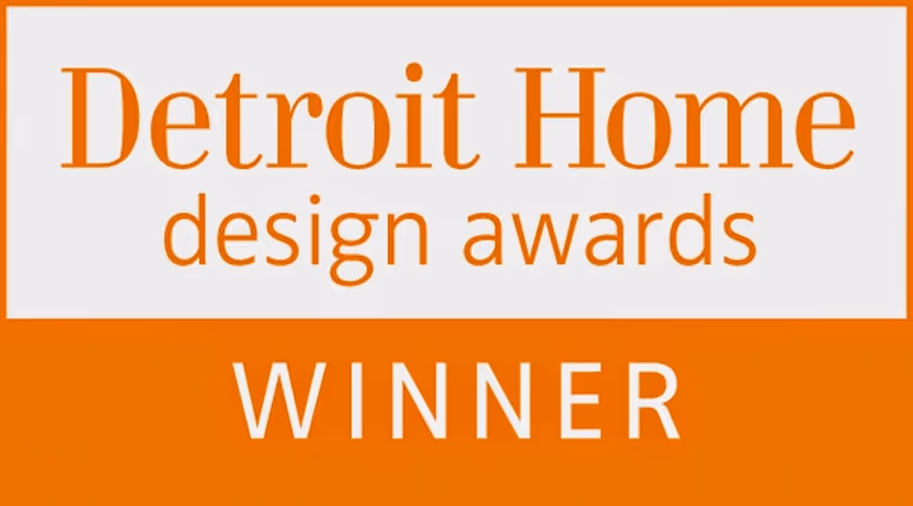 This is an award badge awarded to Giraffe Design Build by Detroit Home Design Awards Winner