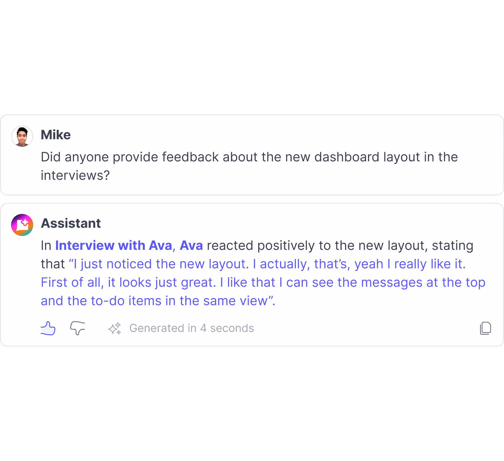 Ask AI for answers to questions
