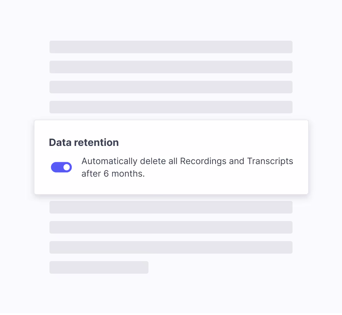 Automatically delete data after six months