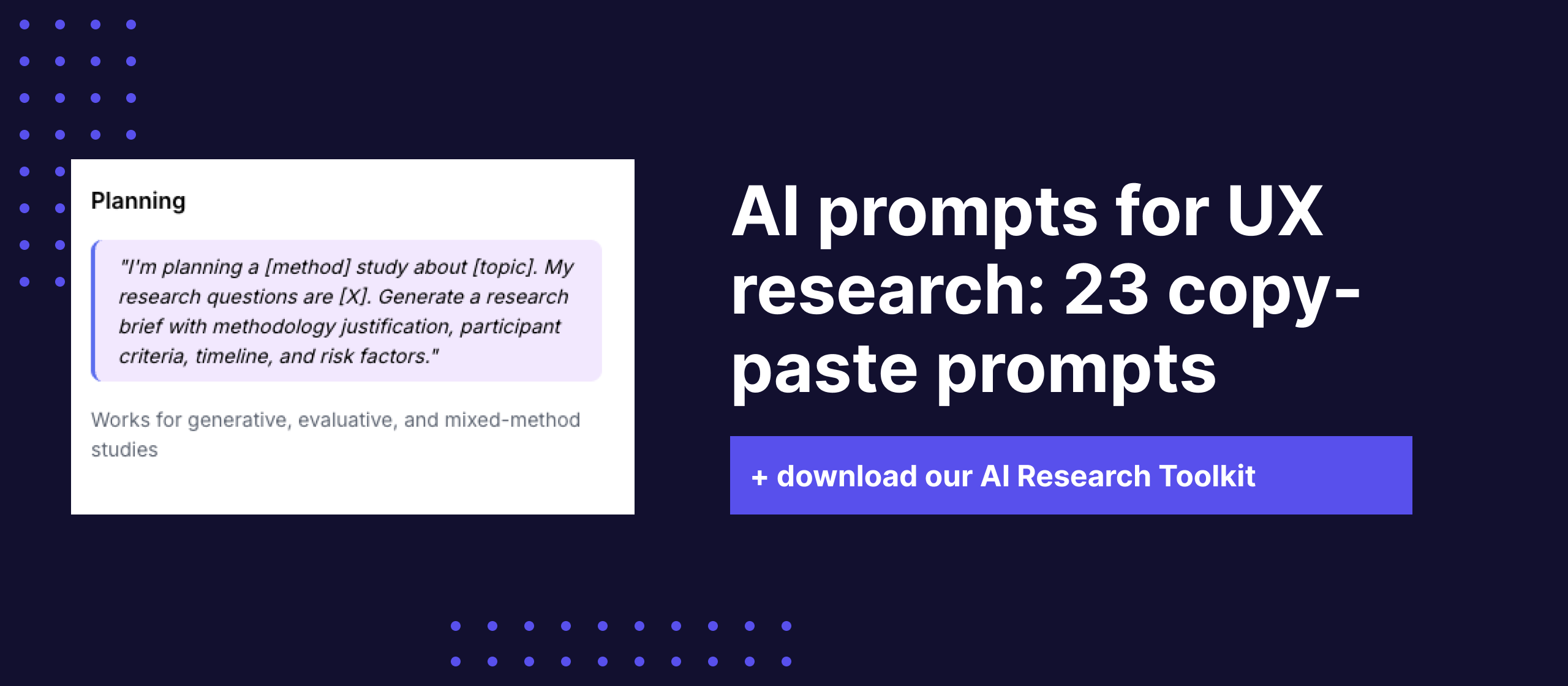 AI prompts for UX research: 23 copy-paste prompts for every stage
