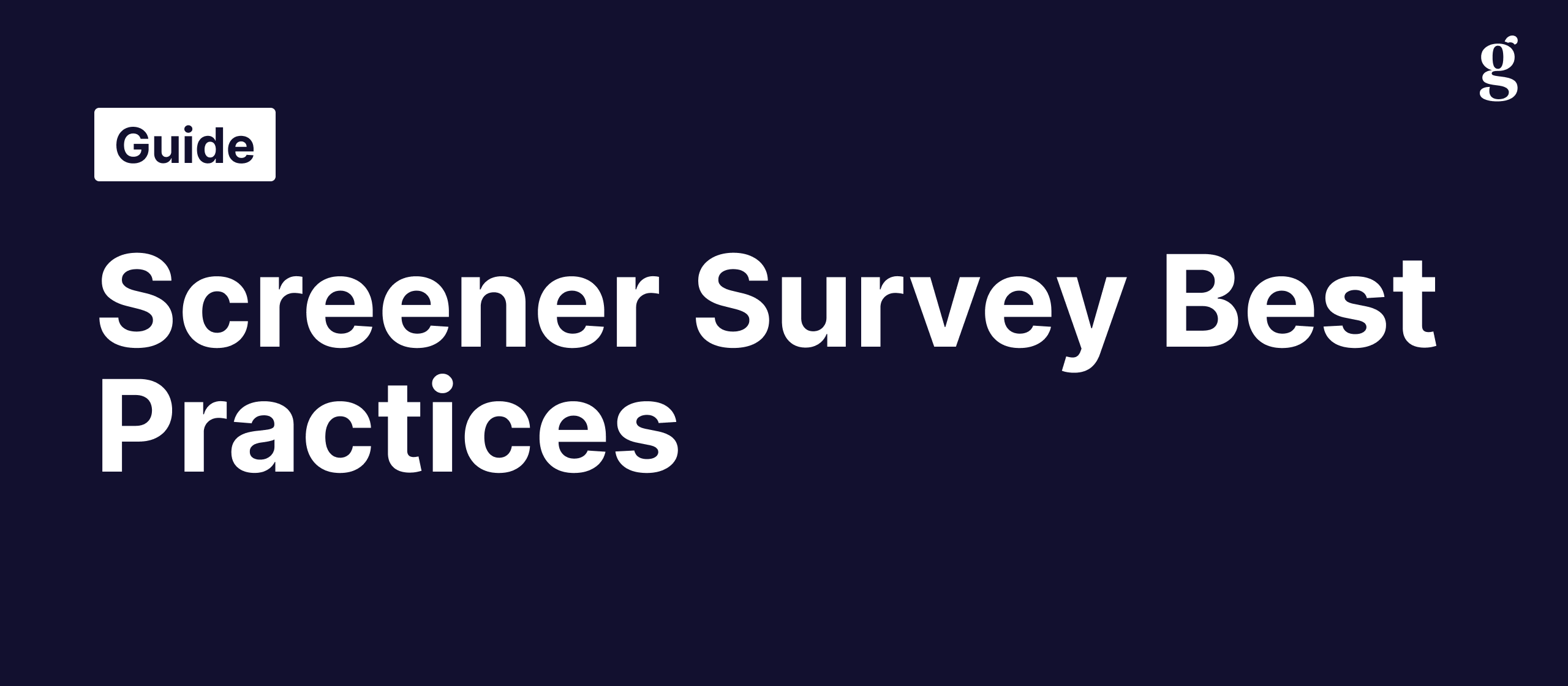 How to write screener questions that keep bots out