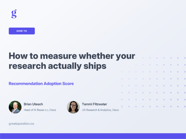 How to measure whether your research actually ships: the Recommendation Adoption Score