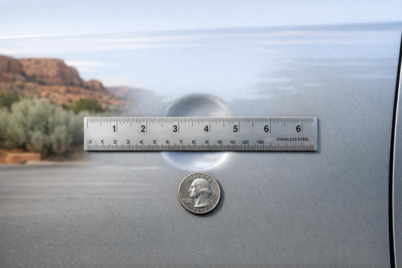 Dent Size Measurement Tool