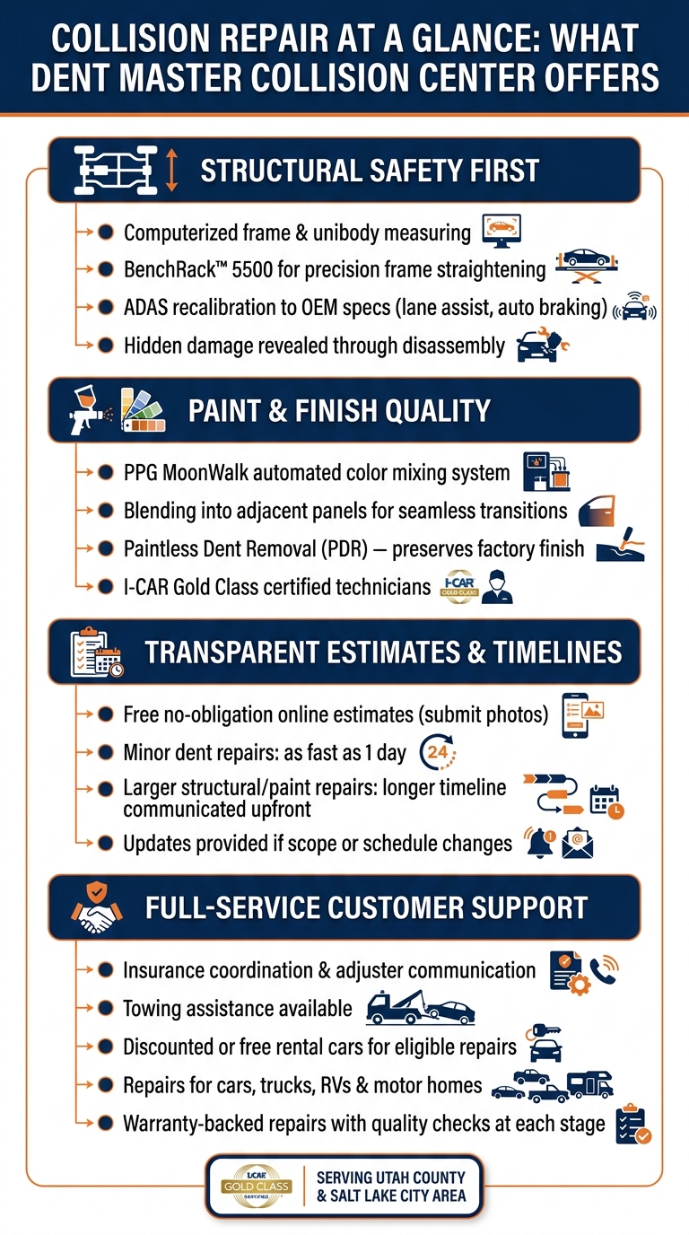 Collision Repair at a Glance: What Dent Master Collision Center Offers