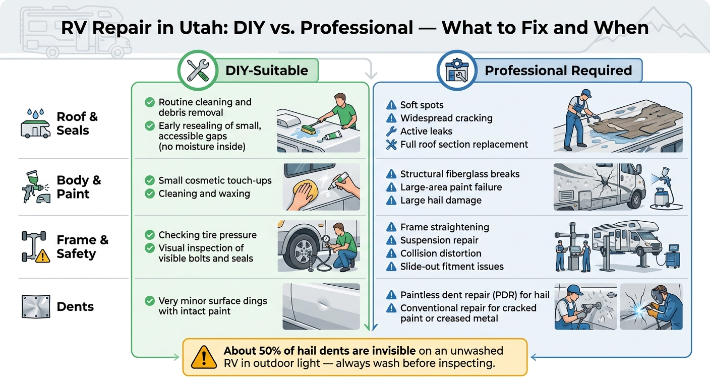 RV Repair in Utah: DIY vs. Professional  -  What to Fix and When