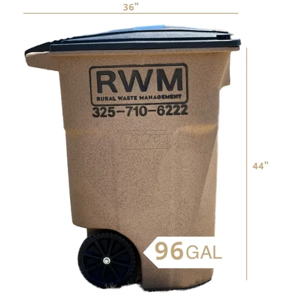 96 gallon trash cart with dimensions - Rural Waste Management