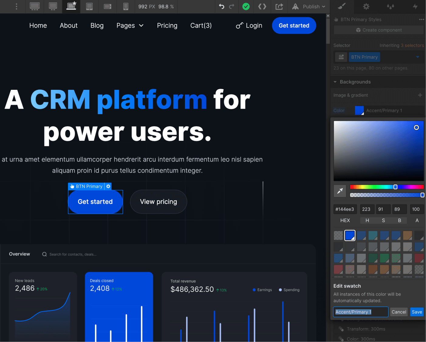 Colors - Dataplus X Webflow Template