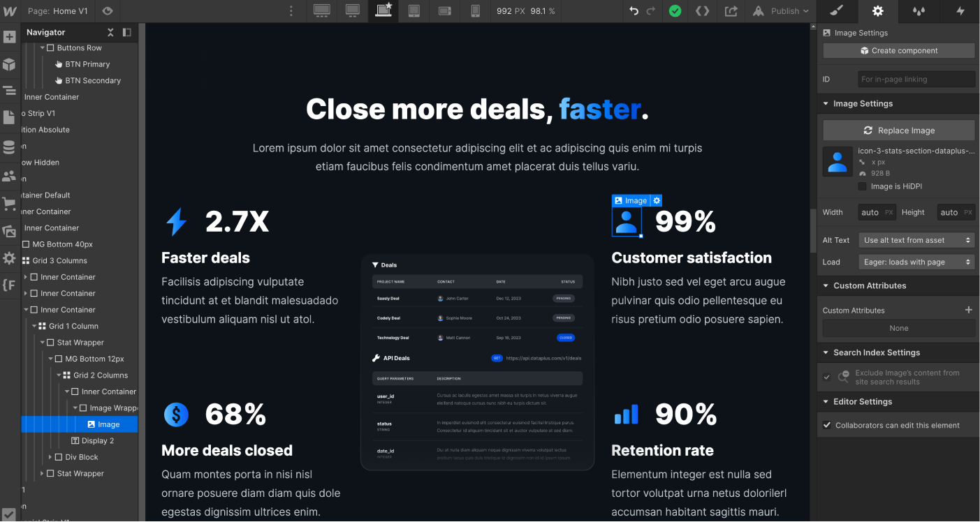 Icons And Graphics - Dataplus X Webflow Template