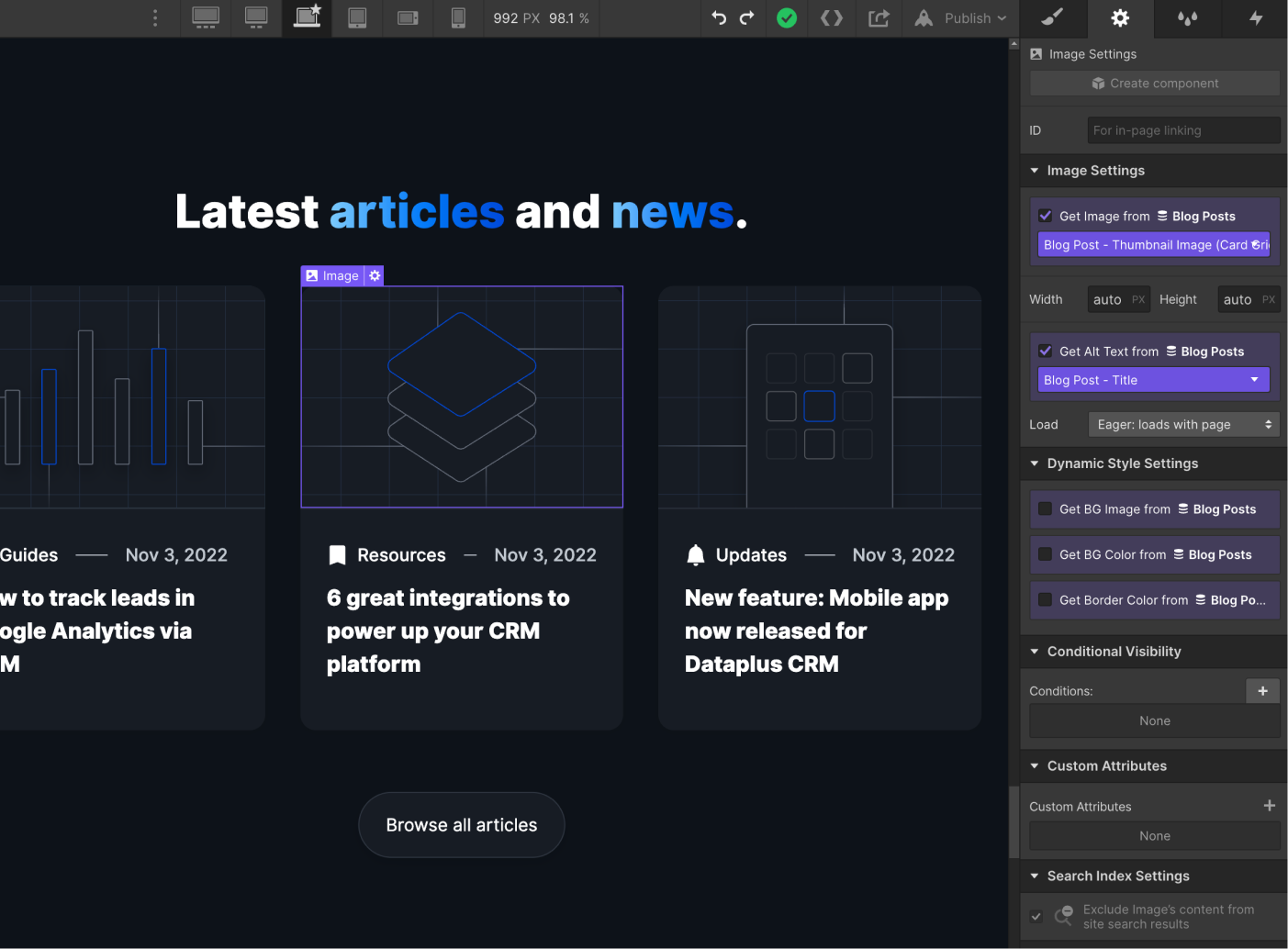 CMS Content - Dataplus X Webflow Template
