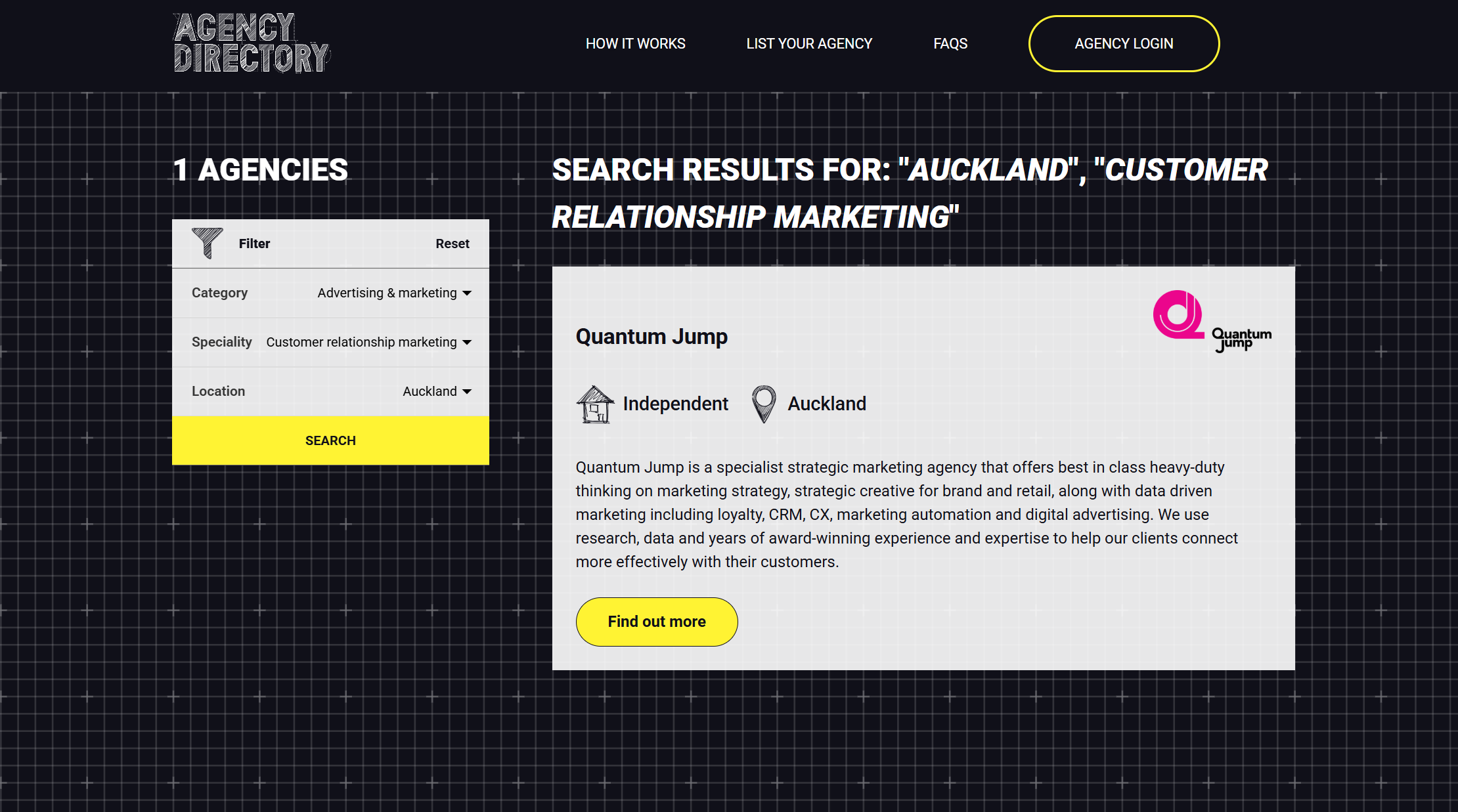 Agency Directory website project image 3.