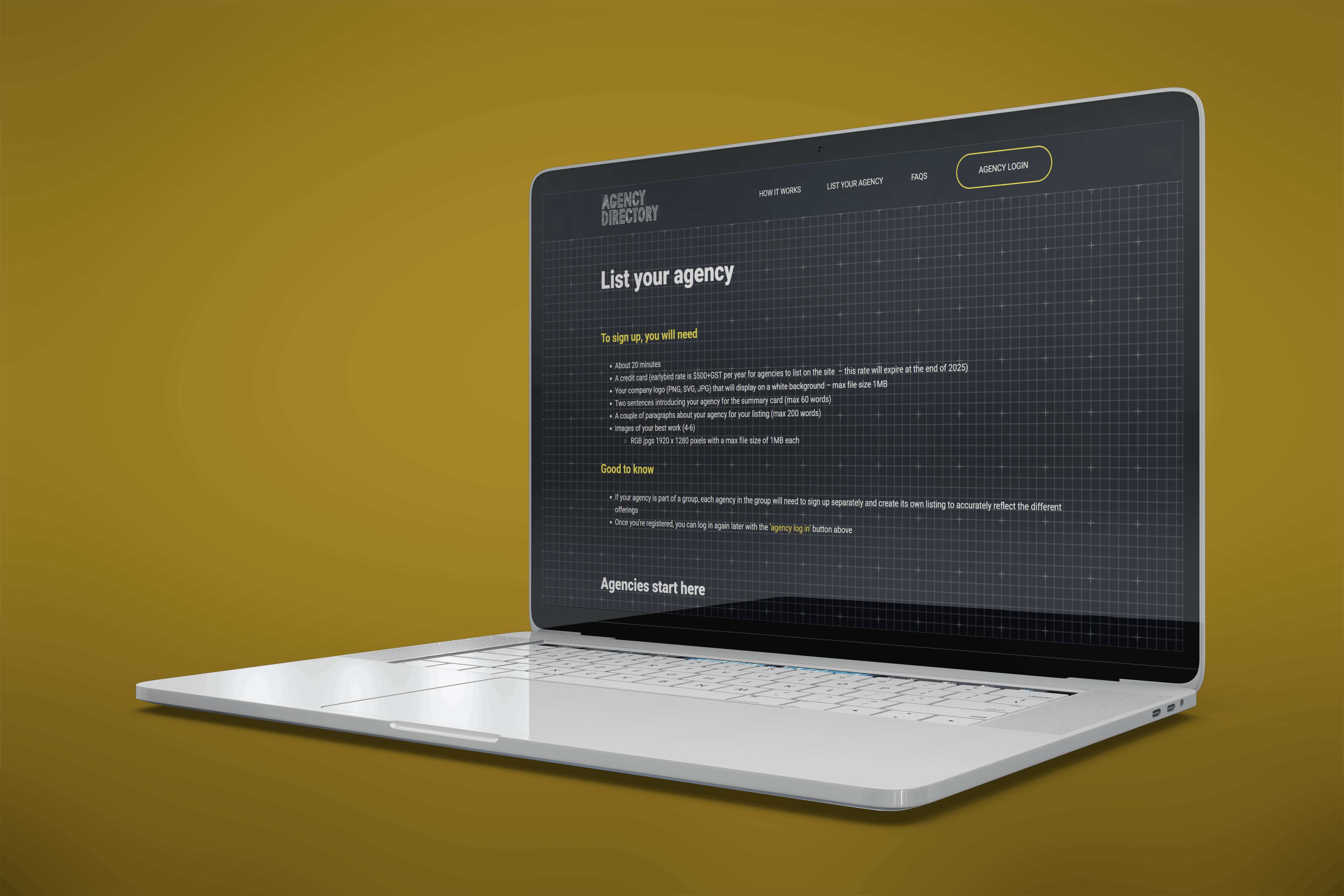 Agency Directory website project image 1.