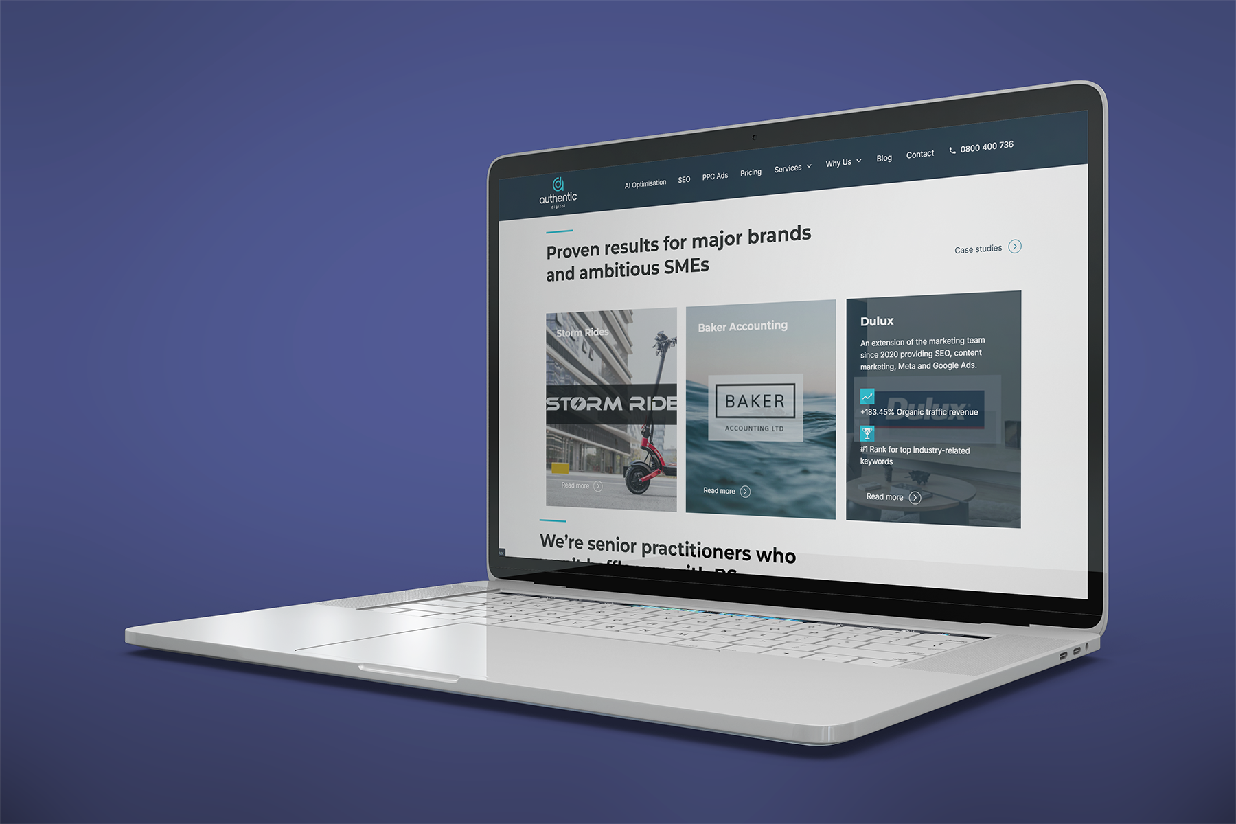 Authentic Digital website project image 1.