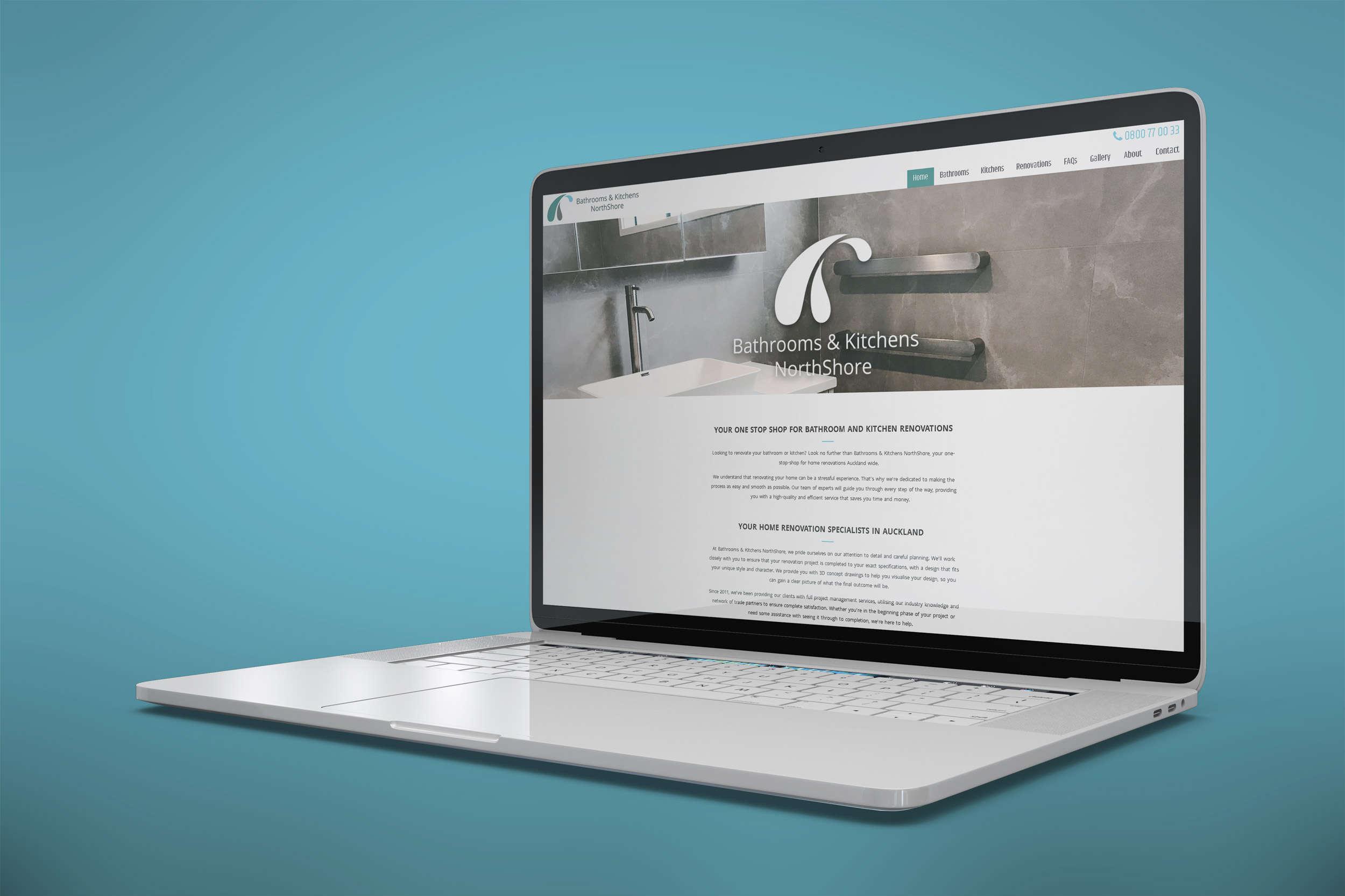 Bathrooms Northshore website project.