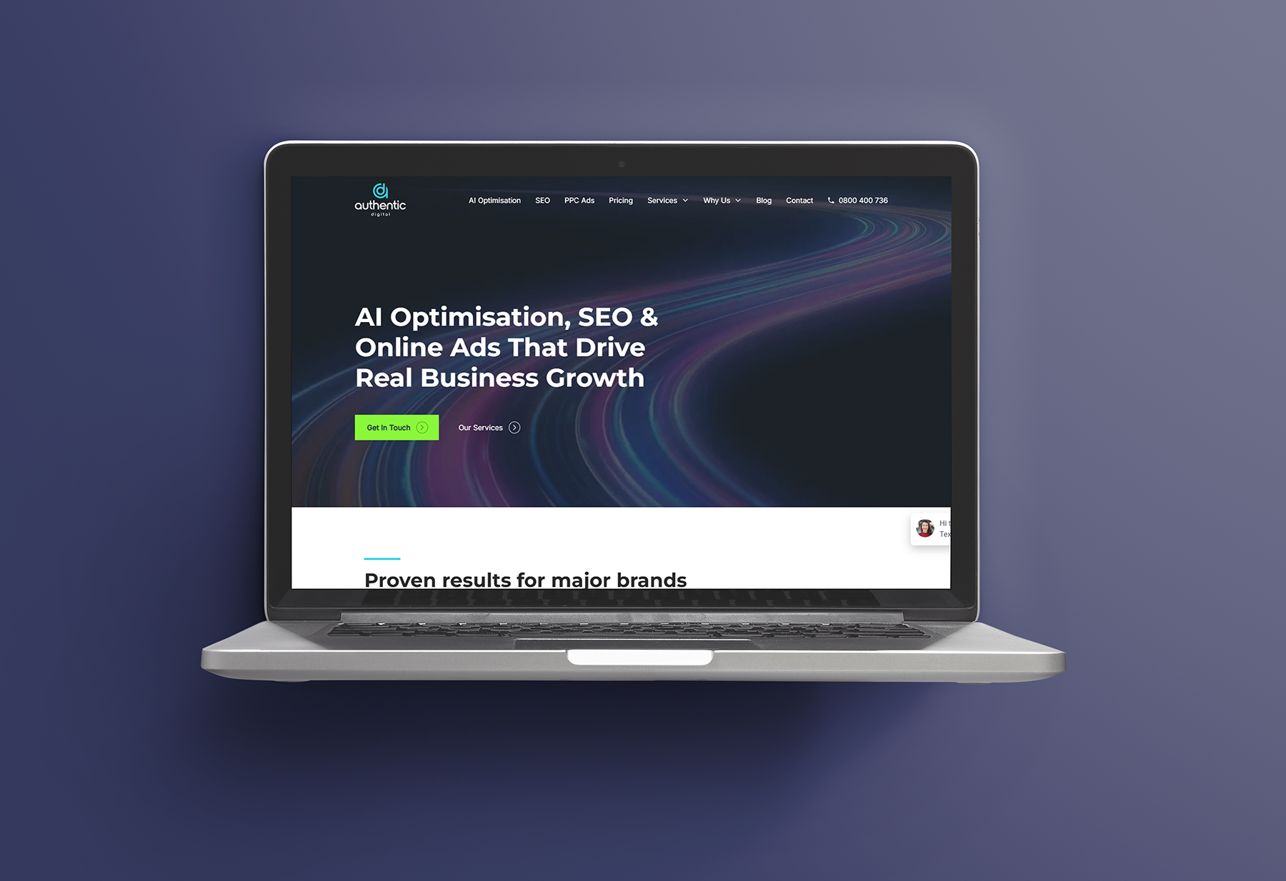 Authentic Digital website project.