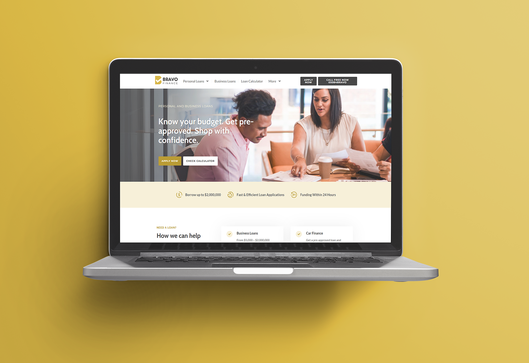 Bravo Finance website project.