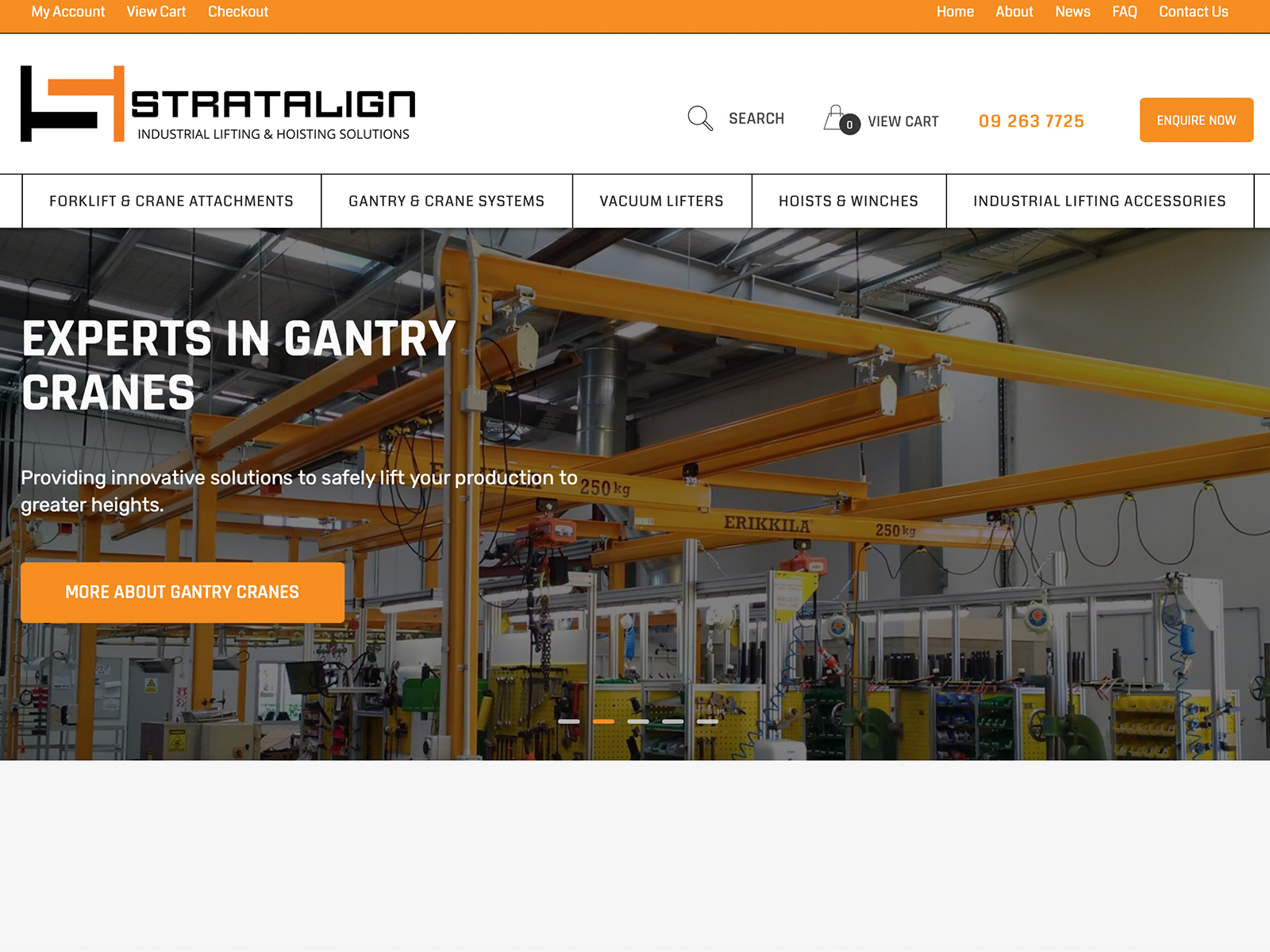 Stratalign website project preview.