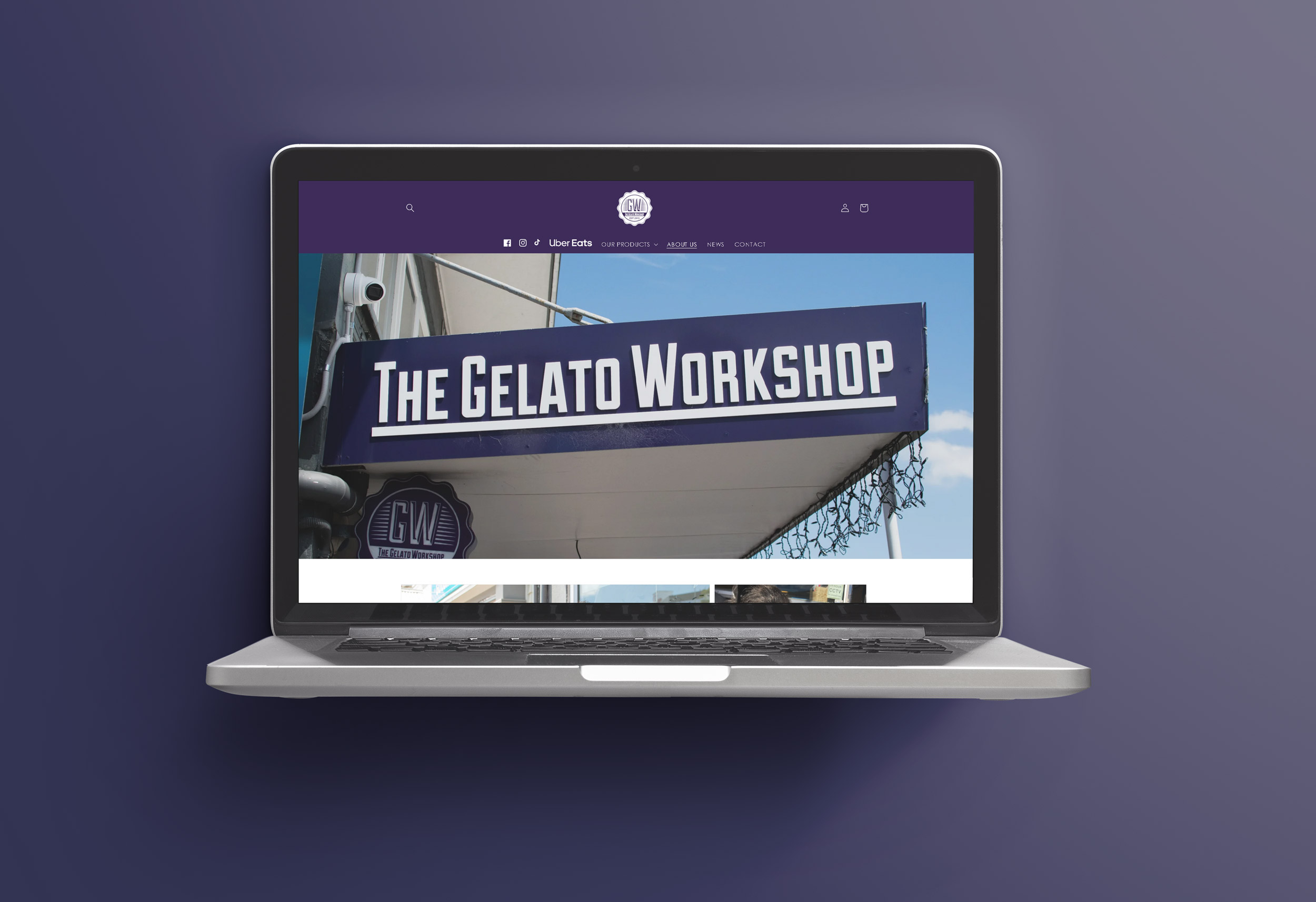 The Gelato Workshop website project image 1.