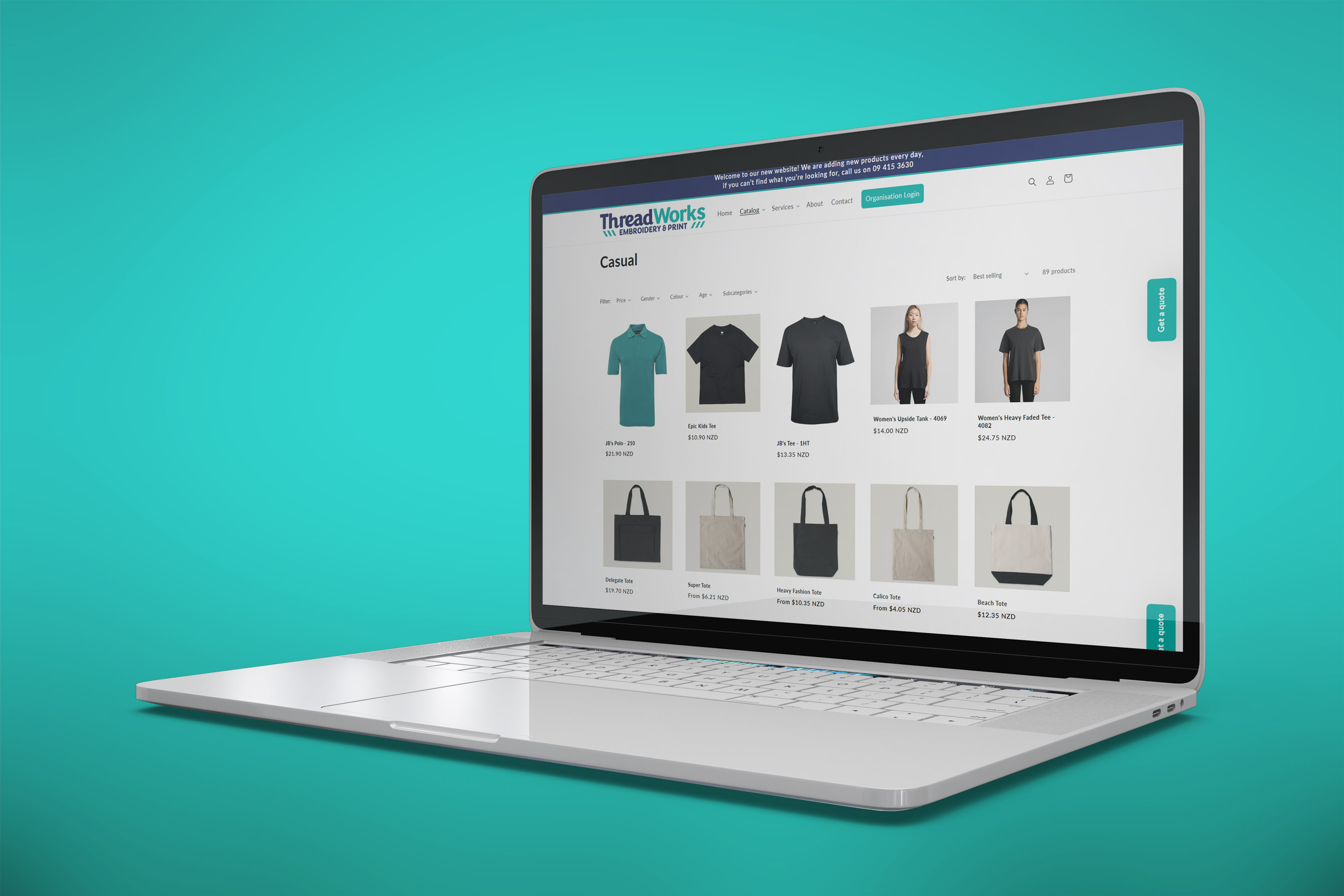 Threadworks NZ website project image 1.